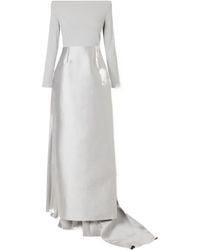 Solace London - Off-The-Shoulder Crepe Gown - Lyst