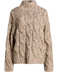 Brunello Cucinelli - Thick Knit Long-Sleeve Turtleneck Sweater - Lyst