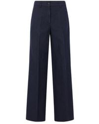 Aspesi - Wide-Leg Pleated Trousers - Lyst