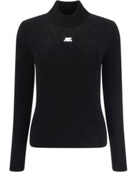 Courreges - Courrèges High Neck Knitted Jumper - Lyst