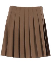 MM6 by Maison Margiela - Pleated Mini Skirt - Lyst