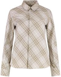 Burberry - Simone Check Shirt Stone - Lyst