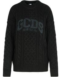 Gcds - Logo Cable-Knit Sweater - Lyst