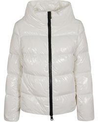 Herno - Padded Down Jacket With High-Gloss Finish And Oversized Collar - Lyst