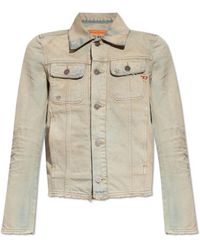 DIESEL - De-Bonny-S1 Frayed-Edge Denim Jacket - Lyst