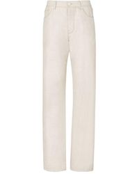 Fendi - Selleria Straight-Leg Long Jeans - Lyst