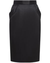 Saint Laurent - High Waist Pencil Skirt - Lyst