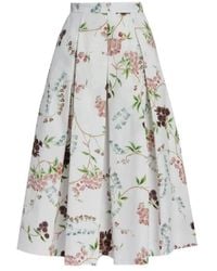 Erdem - Floral-Pattern Midi Skirt - Lyst