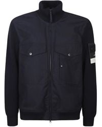 Stone Island - Chest Pocket Knit-Sleeve Jacket - Lyst