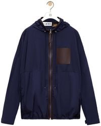 Loewe - Leather-Trimmed Hooded Jacket - Lyst
