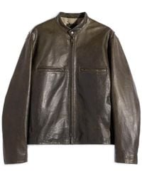 Lemaire - Zip-Up Biker Jacket - Lyst