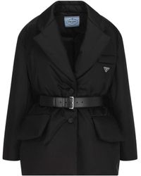 Prada - Belted Logo-Detailed Puffer Jacket - Lyst