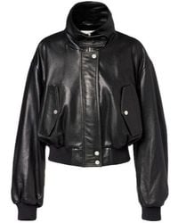 Nour Hammour - Briar Leather Bomber Jacket - Lyst