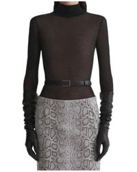Mugler - Roll Neck Long Sleeve Top - Lyst