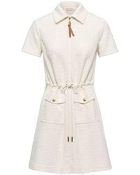 Moncler - Bouclé Mini Dress - Lyst