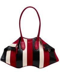 McQueen - Manta Striped Shoulder Bag - Lyst
