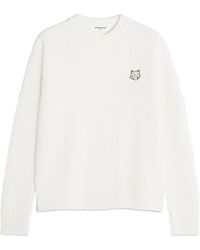 Maison Kitsuné - Maison Kitsuné Fox Head Ribbed Jumper - Lyst