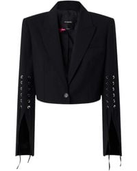 Pinko - Lace-Up Cropped Jacket - Lyst