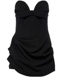 Magda Butrym - Draped Wool-Blend Bustier Dress - Lyst