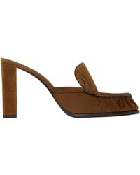 Saint Laurent - Le Loafer Block Heel Mules - Lyst