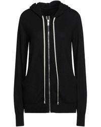 Rick Owens - Solid Color Cashmere Knit Hooded Coat - Lyst