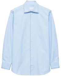 Prada - Contrast-Trim Classic Shirt - Lyst