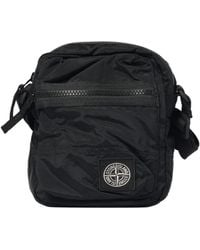 Stone Island - Logo Patch Zipped Crossbody Bag - Lyst