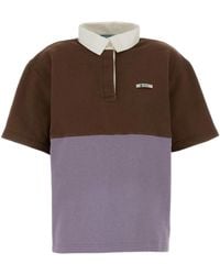 Prada - Two-Toned Short Sleeved Polo Shirt - Lyst