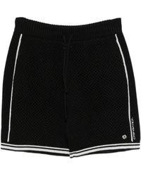 CASABLANCA - Logo Embroidered Mesh Bermuda Shorts - Lyst