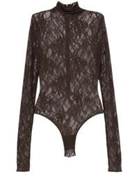 ANDAMANE - Ziggy Lace-Pattern High-Neck Bodysuit - Lyst