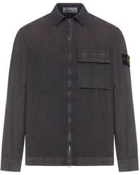 Stone Island - Logo Patch Pocket Detail Shirt - Lyst