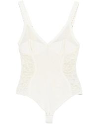 Elisabetta Franchi - Lace-Panelled Sleeveless Top - Lyst