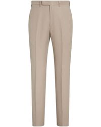 ZEGNA - Light Taupe Oasi Lino Flower Pants - Lyst