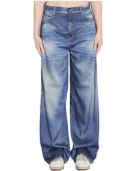 Golden Goose - Wide-Leg Distressed Jeans - Lyst