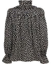 Chloé - Dot Print Silk Jacquard Shirt - Lyst
