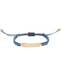 Miu Miu - Cotton And Metal Bracelet - Lyst
