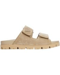 Prada - Suede Band Sandals - Lyst