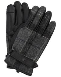 Barbour - Leather-Panelled Tweed Gloves - Lyst