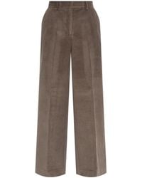Officine Generale - Corduroy Wide-Leg Trousers - Lyst