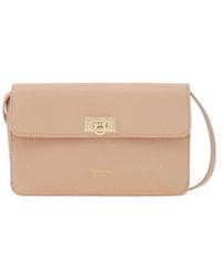 Ferragamo - Ferragamo Flat Gancini Mini Shoulder Bag - Lyst
