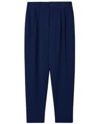 Giorgio Armani - Asv Stretch Wool Seersucker Double-Pleat Trousers - Lyst