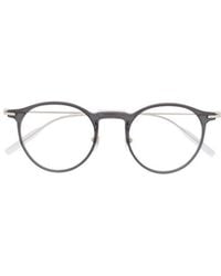 Montblanc - Eyewear Round Full-Rim Glasses And Frames - Lyst