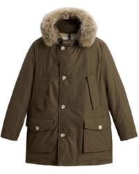 Woolrich - Long Sleeved Hooded Buttoned Coat - Lyst