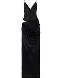 Alex Perry - Draped Cut-Out Leopard-Print Lace Maxi Dress - Lyst