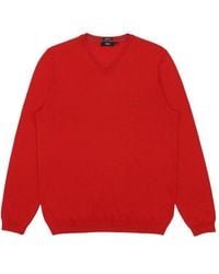 BOSS - Round-Necked Logo Sweater - Lyst