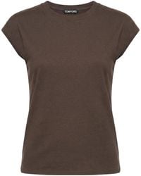 Tom Ford - Logo-Embroidered Crewneck T-Shirt - Lyst