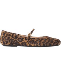 Gianvito Rossi - Carla Leopard-Pattern Ballerina Shoes - Lyst