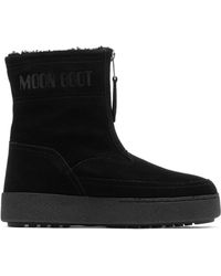 Moon Boot - Logo Printed Zip Detail Boots - Lyst