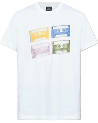 Paul Smith - Ps Paul Smith Cassette Tape Print Crewneck T-Shirt - Lyst