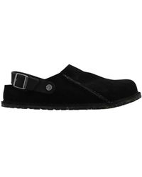 Birkenstock - Lutry Premium Suede Slippers - Lyst